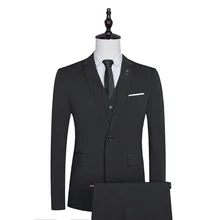 3Pcs Suit Slim Fit Male Jacket Blazer+Pants+Vest Single Breasted Formal Smart Casual Fashion Winter Autumn Blazer Pants Suits 3Pcs Suit Slim Fit Male Jacket Blazer+Pants+Vest Single Breasted Formal Smart Casual Fashion Winter Autumn Blazer Pants Suits
