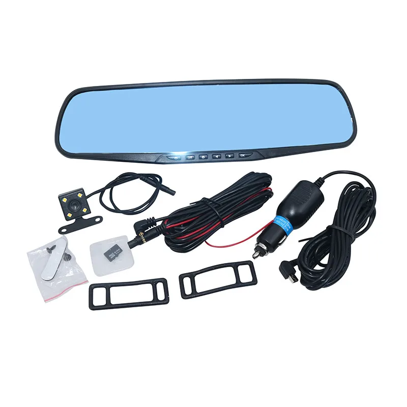 HD 1080P Car Dvr Camera Auto 4.3 Inch Rearview Mirror Digital Video Recorder Dual Lens Registratory Camcorder Can Set Language car dash cam