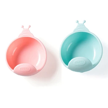 

2x Baby Plate Silicone Baby Dishes Bowl with Suction Cup Silicone Feeding Food Tray Dishes for Kids Infant Pink & Blue