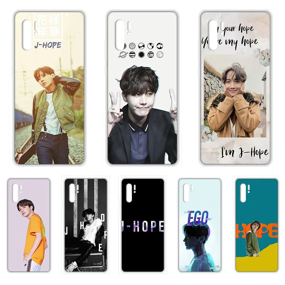J hope Bangtan Boys Роскошный чехол Прозрачный для телефона HUAWEI nove 5t p 8 9 10 20 30 40 P pro Smart 2017 2019