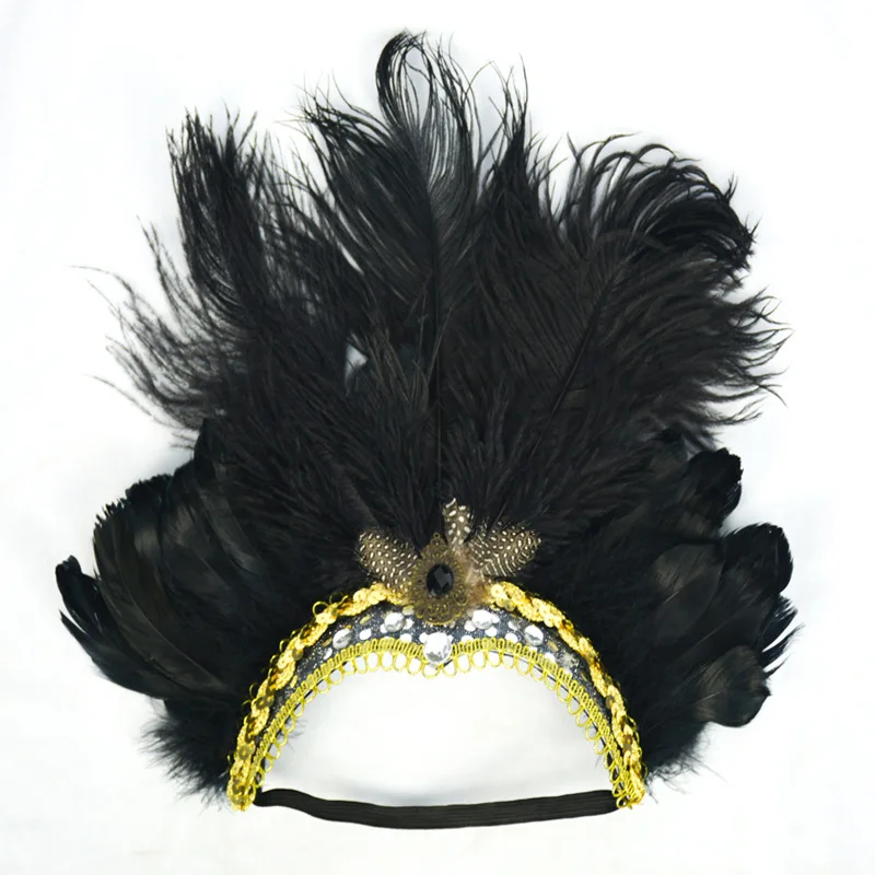 Индийская Хрустальная корона, перо, повязка на голову, вечерние, для праздника, торжества, головной убор, карнавал, головной убор на Хэллоуин, новинка