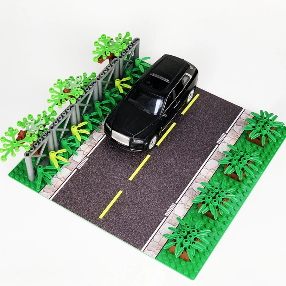 32x32 колышки Базовая пластина DIY Небольшие частицы строительный блок булыжник городской шоссе сцены