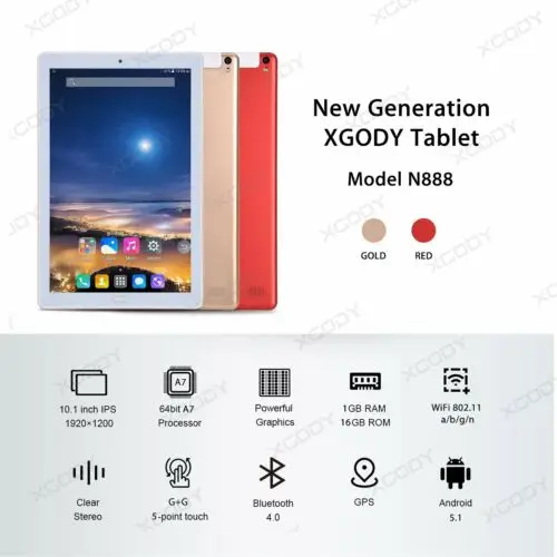 

Mini 10.1 inch Original Design 3G Phone Call Android 7.0 8 Core 64GB Tablet PC Computer Metal Shell Double Card