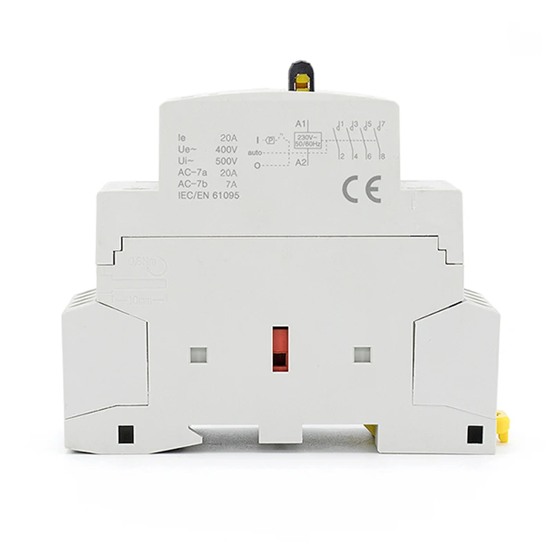 16A 20A 25A 4P 400V din-рейку бытовой AC контактор в соответствии с стандартом с ручным Управление переключатель 50/60HZ