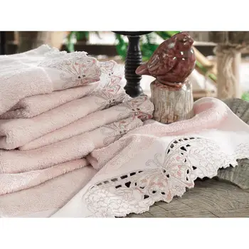 

Embroidered Honeycomb Dowries Bamboo Towel Powder