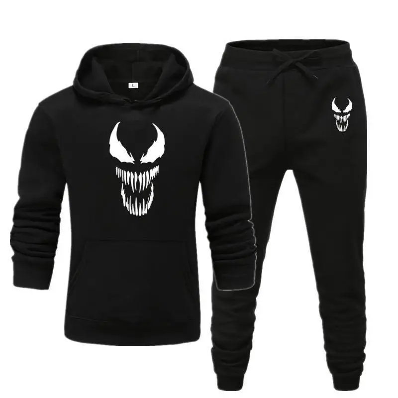 Venom Эдвард Худи и штаны Для мужчин комплекты Спортивный костюм фильм супергерой
