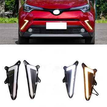 

Led Rear Bumper ForToyota C-HR CHR IZOA 2017 2018 2019 Rear Bumper Reflector LED Brake Light Fog light Amber Car Accessories