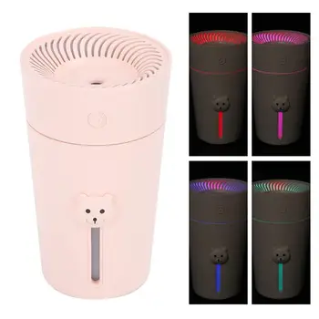 

USB Mini Cute Humidifier Cool Mist Portable Air Humidifier With Night Light Air Diffuser For Bedroom Baby Room Home Office Car