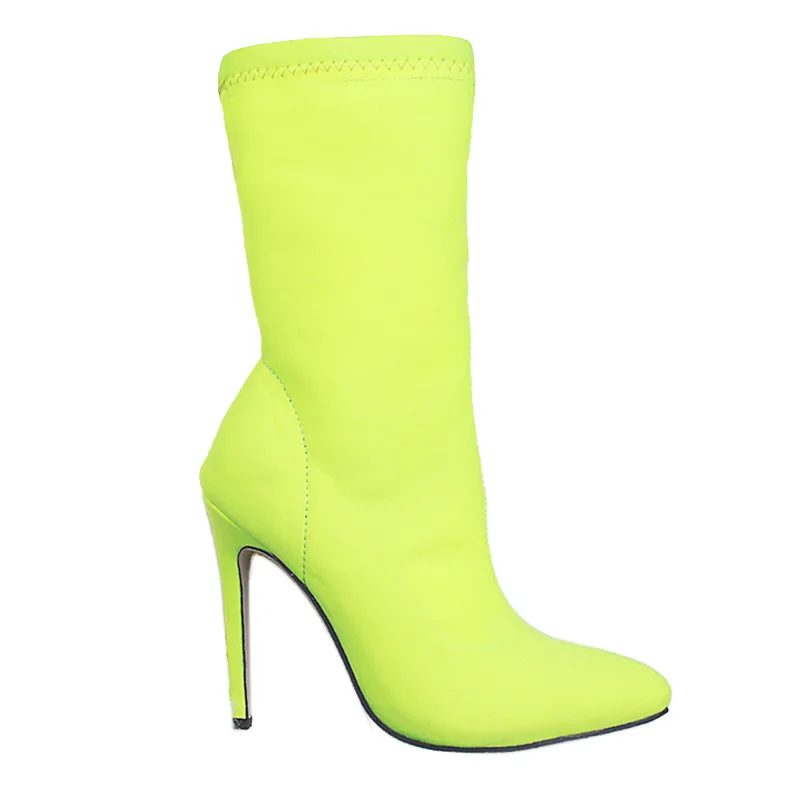Женские туфли-лодочки; Новая женская обувь; пикантная женская обувь на высоком каблуке; обувь для вечеринок; женские туфли-лодочки на каблуке-шпильке; женская обувь больших размеров 43 - Цвет: 2020-yellow