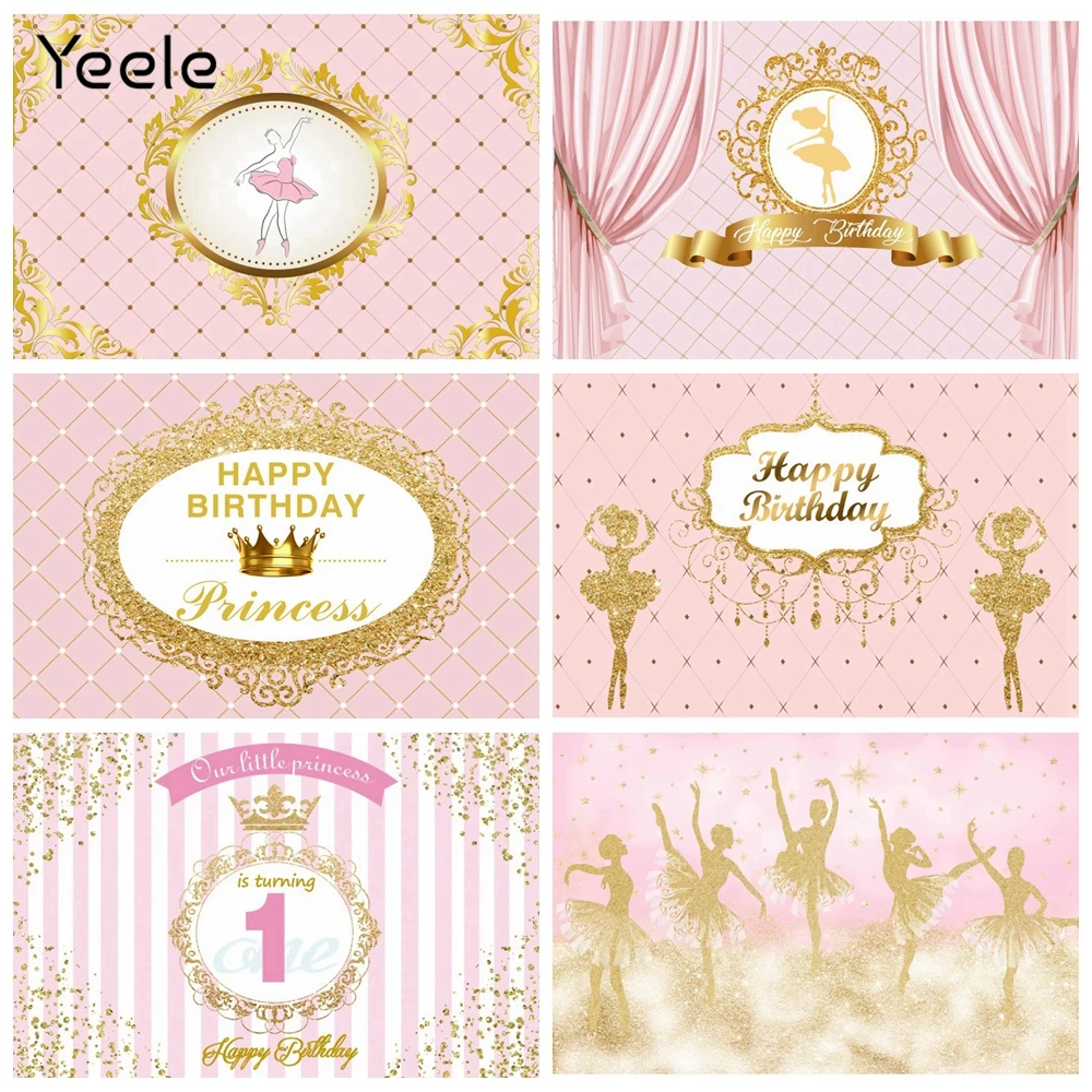 Yeele ゴールデンバレエダンサー星ピンク誕生日写真背景カスタマイズ写真背景写真スタジオインテリア 背景 Aliexpress