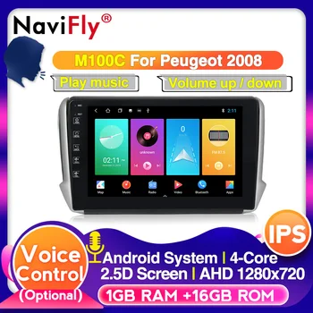 

4G LTE 2.5D IPS DSP Android 10 Car GPS Multimedia For Peugeot 2008 CAR DVD Player 2015 2016 2017 2018 with Radio player BT GPS