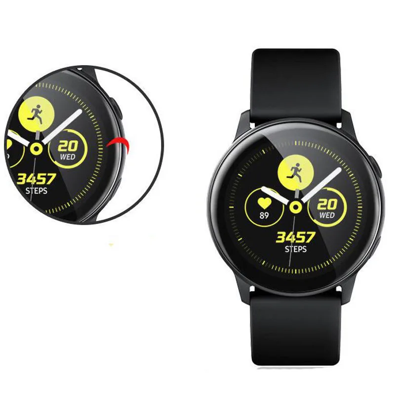 2 шт Полный экран протектор из мягкого волокна стекло для samsung galaxy watch active 2 active2 40 мм 44 мм 40/44 мм Защитная пленка крышка