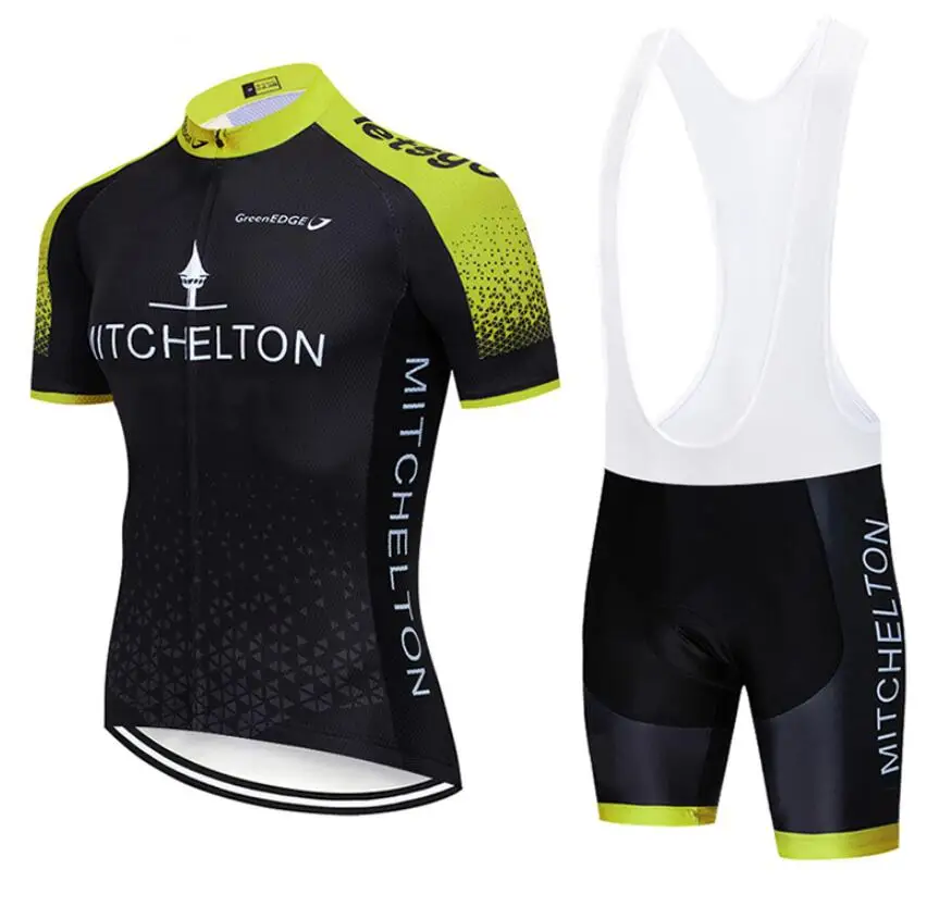 cycling set 1 MITCHELTON велосипедная майка 12D гелевая подкладка велосипедные шорты tenue cycliste homme летние быстросохнущие велосипедные шорты - Цвет: cycling set 1