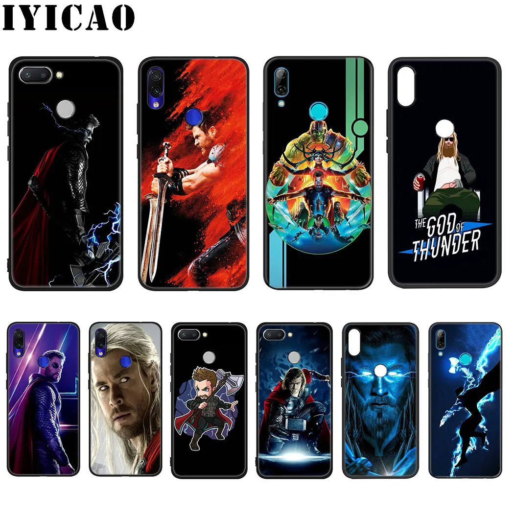 IYICAO Marvel movie thor Soft Silicone Case for Xiaomi Redmi Note 4X 5 6 7 8 Pro 5A Prime |