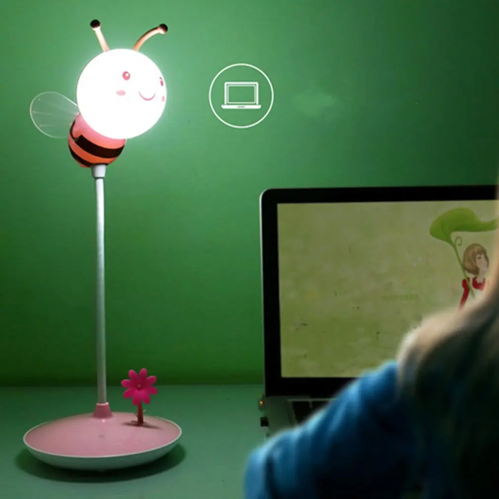 Светодиодный ночник Little Bee USB Перезаряжаемый Домашний Светильник для спальни лампа для табуляции креативный атмосферный светильник для защиты глаз светильники