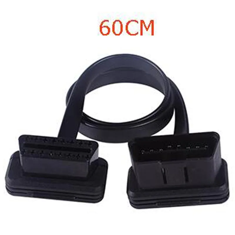 60 см OBD2 удлинитель для Daewoo 12 Pin OBD2 OBDII штекер до 16 Pin Женский адаптер автомобильного диагностического инструмента OBD2 адаптер удлинитель