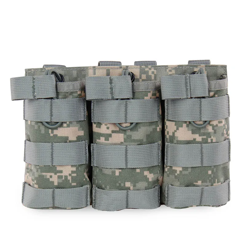 ACU Тактический лазерный прицел MOLLE тройной Открытый Топ сумка для журналов Mag страйкбол военный Пейнтбол сумка для оборудования est - Цвет: ACU