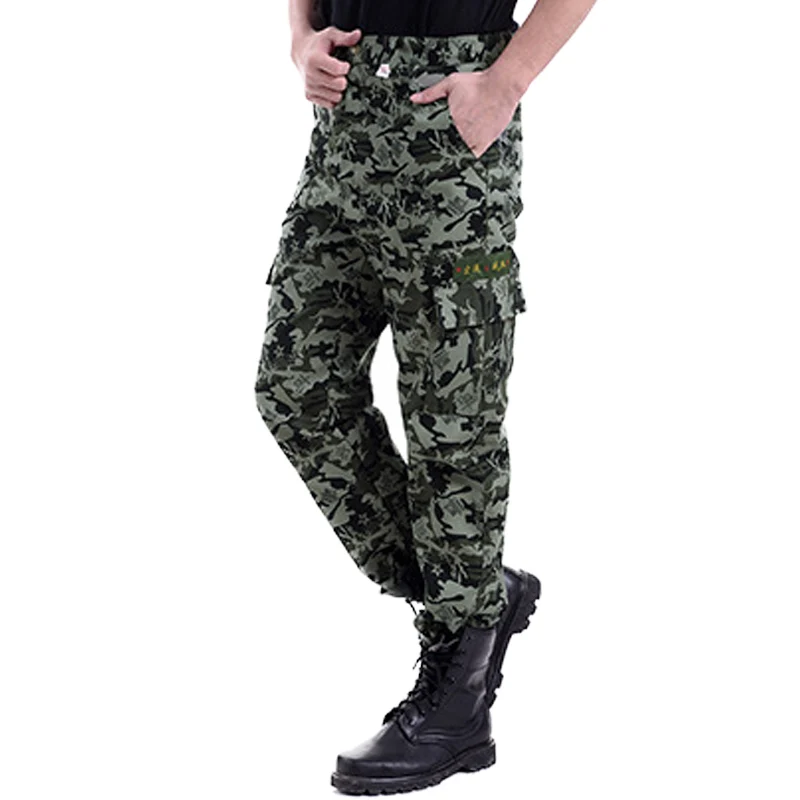 Новые модные мужские брюки карго, мужские тактические брюки, военные повседневные штаны для бега с несколькими карманами, камуфляжные армейские брюки, мешковатая одежда - Цвет: F