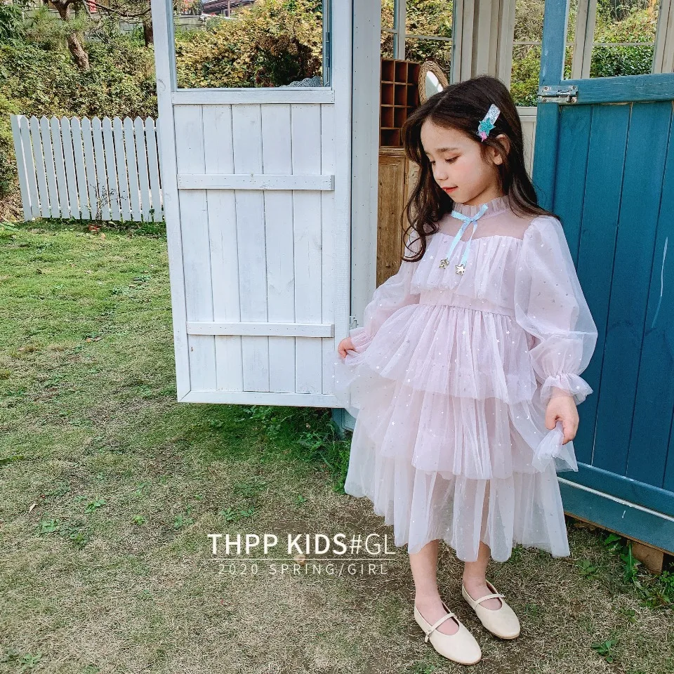 5375 г. Платье-пачка принцессы с блестками и звездами для маленьких девочек г. Новые весенние вечерние платья для девочек на свадьбу, Пасху, одежды