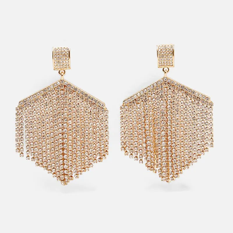 Girlgo ZA винтажные элегантные серьги-капли с жемчугом для женщин, роскошные серьги с кристаллами и бахромой в виде сердца, ювелирные изделия, подарки - Окраска металла: Style 11