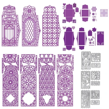 

3D Box Hollowed Pattern Frame Flower Butterfly Metal Cutting Dies for Scrapbooking DIY Embossing Cards Decor Crafts New 2019