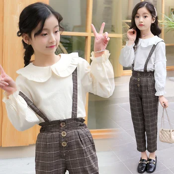 

Girls Autumn Suit 2020 New 11 Year-old Student Children Foreign Style 12 Year Old Girl's Clothes Children's Suit