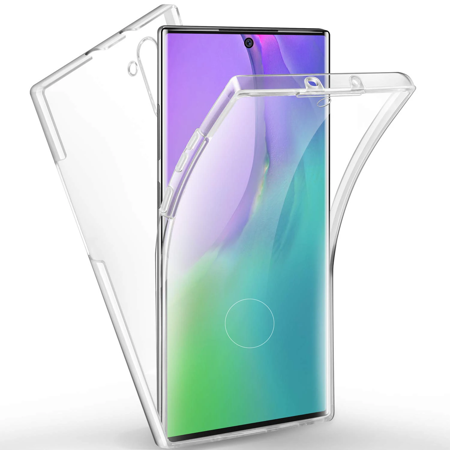 Для samsung Galaxy Note 10 Note10 + Pro Plus чехол 360 градусов силиконовая крышка 2 в 1 Жесткий ПК