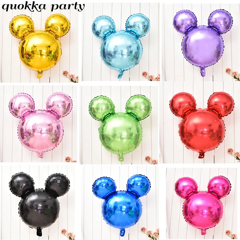 

34'' Big Disney Mickey Mouse Birthday Party Decorations Balloon Foil Cartoon Mickey Head Shape Balloons Inflatable Globos Ballon