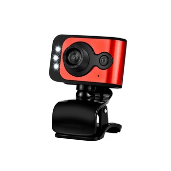 

Dedicated TV LED Light Web Camera USB HD Camera (Red Black)