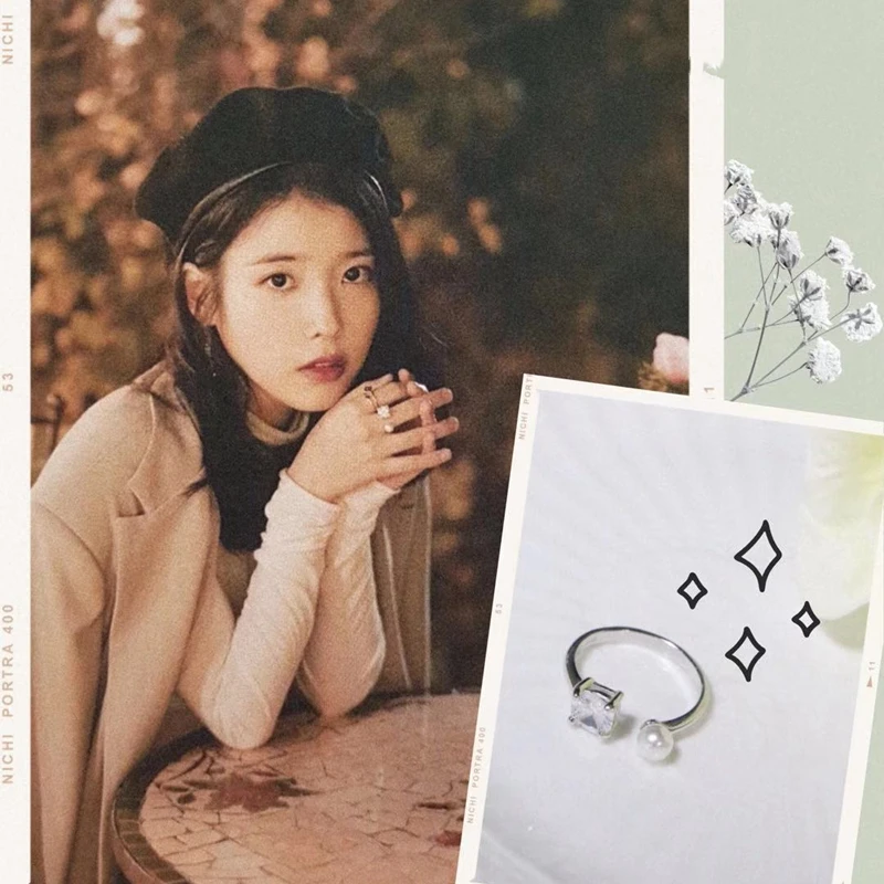 Кольца для открытия, Корея, IU same Del luna, отель, драма, круглые, Ли, Индивидуальные Кольца, модные, простые, для девочек, подарок, ювелирные изделия с кристаллами