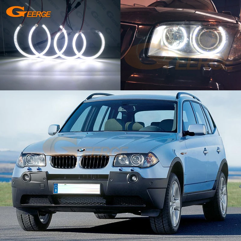 Для BMW E83 X3 2003 2004 2005 2006 ксенон отличное Ультра яркое освещение smd led Ангельские глазки Halo Кольцо комплект DRL