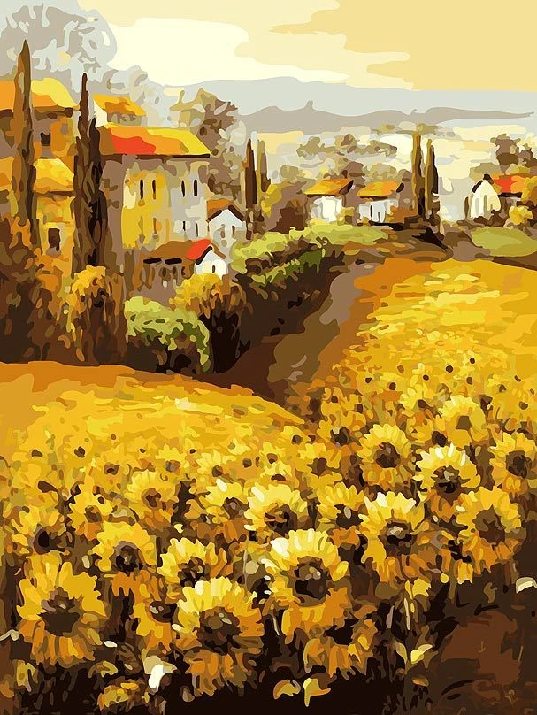 HUACAN Coloring By Numbers Kits Flower Drawing On Canvas HandPainted Art Gift DIY Oil Painting Picture Home Decor - Цвет: SZHC1-1824
