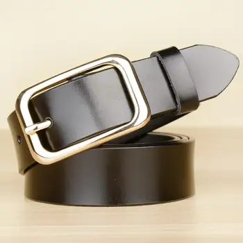 

Genuine Leather Women Vintage Belt Fashion Lady Cowskin Jeans Belt Simple Style Strap Waistband Quality Assurance ZLB422
