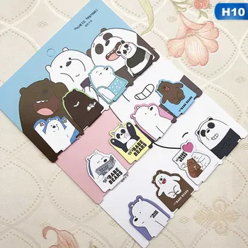

4 Pcs/pack Cat Bear Naked Magnet Bookmark Paper Clip School Office Supply Escolar Papelaria Gift Stationery