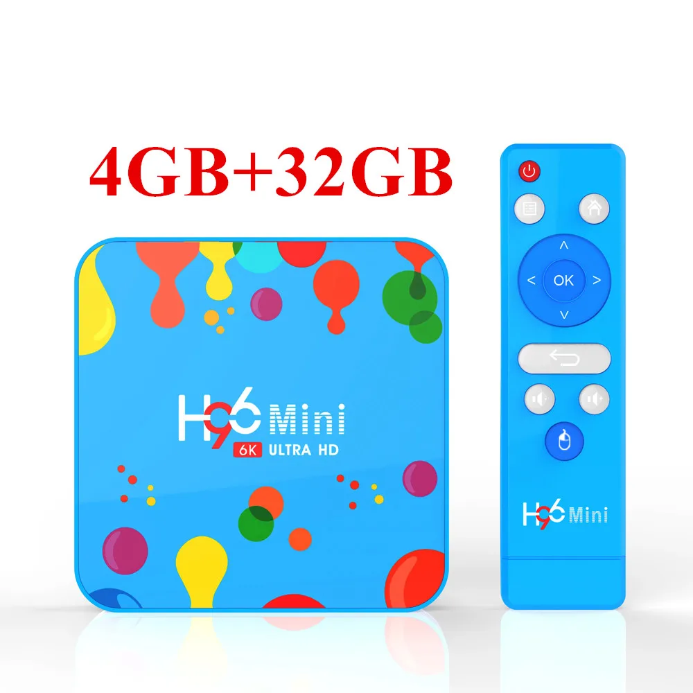 Франция IP tv H96 Mini Android 9,0 4 ГБ 32 ГБ ТВ коробка подписка 6500 Live 4000 vod Европа французский бельгийский США Ip tv m3u Smart tv box - Цвет: 4GB-32GB