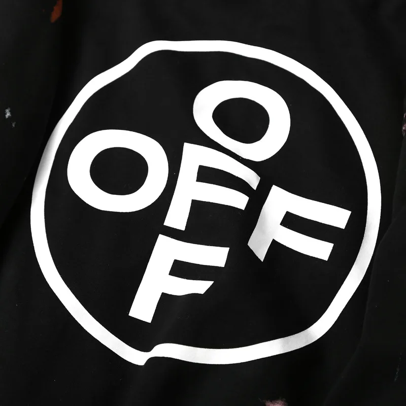 OFF-WHITE Ограниченная серия фейерверков толстовка мужская пара Дикий плюс бархатная куртка с капюшоном