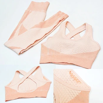 Fitness Women Yoga Set Criss Cross Ensemble Gym Wear Running Clothes Sportswear Sexy Sport Suit Tracksuit Tank Top Legging,ZF281 6