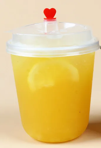 50 шт. 360 мл прозрачный мини-U Тип одноразовый холодный напиток чашка креативный питомец фруктовый йогурт молоко чай кофе пластиковые кружки с крышками - Цвет: cup and lid