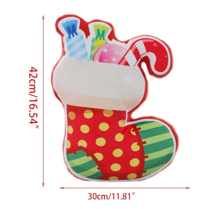 Creative Christmas Cartoon Waist Throw Pillow Plush Toy Santa Claus Snowman Back Cushion Doll Party Supplies Home Decor Gifts