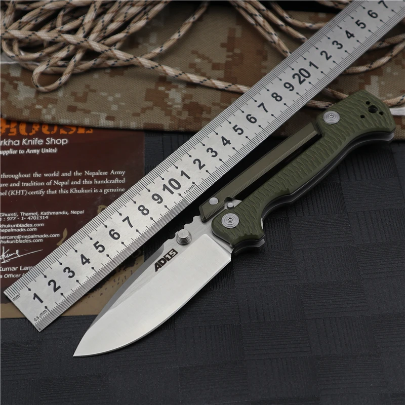 

AD15 folding knife D2 blade aluminum steel G10 handle outdoor camping hunting survival pocket fruit knives EDC tools tactical k