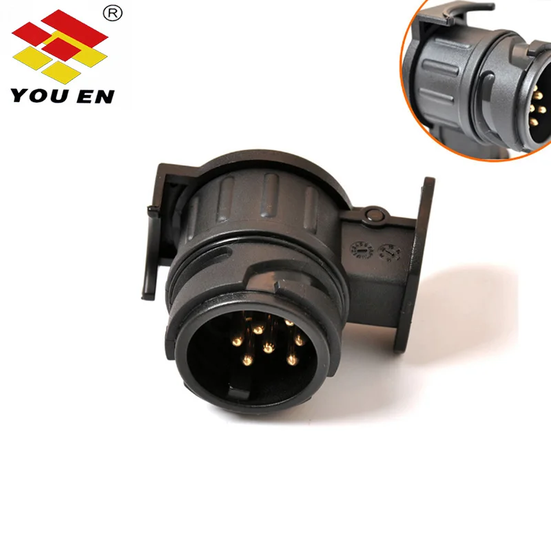 

YOUEN Waterproof 13 to 7 Pin Plug Trailer Truck Electric Adapter Towbar Towing Socket