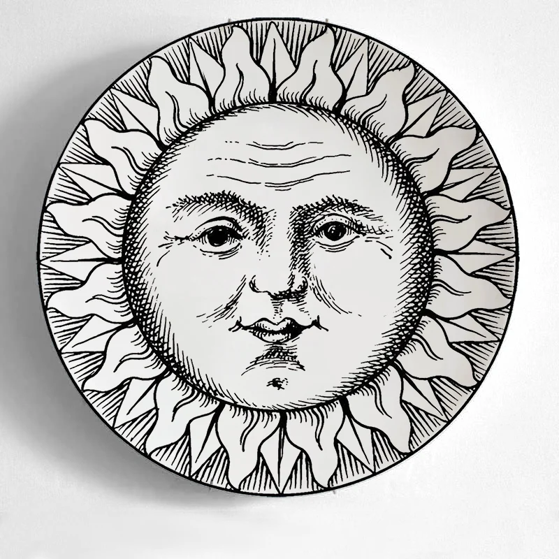 177 Модные Fornasetti Керамика Декор десерт лоток Европы гироборд с колесами 8 дюймов пластины декоративный подвесной плиты украшение дома декоративные настенные блюда - Цвет: 177