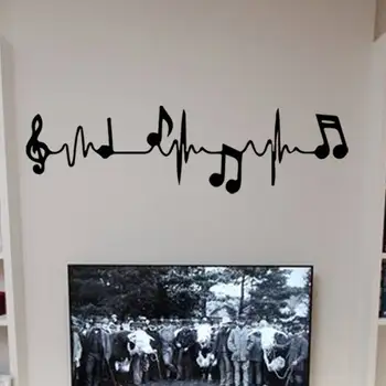 

Music Piano Notes Creative Electrocardiogram Art Wall Decal for Living Room Bedroom Background Wall Decoration 972
