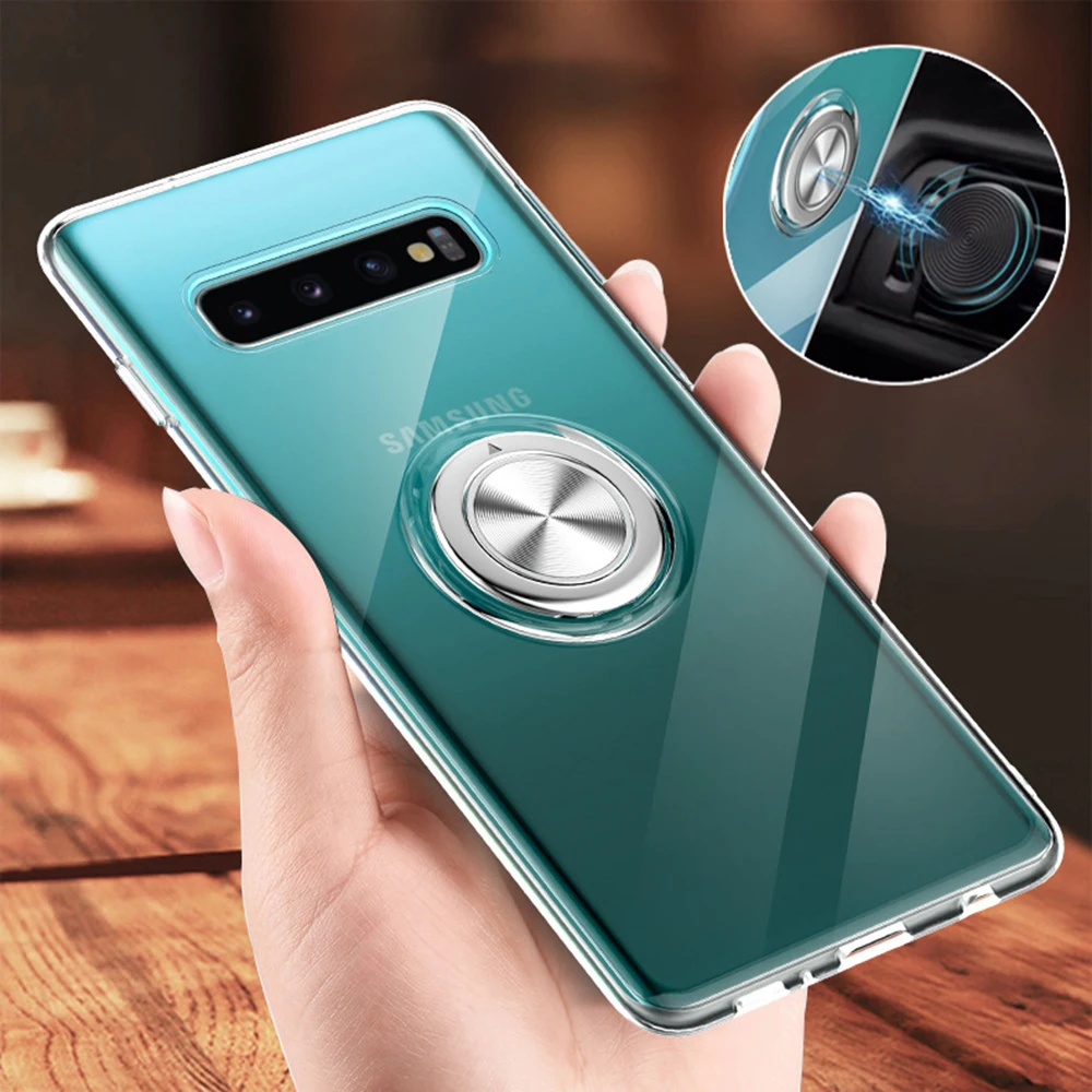 DUSH Case for Samsung Galaxy S20 Ultra S10 S9 S8 Plus Note 10 9 Thin Soft TPU Phone Built-in Car Magnet Plate Cover | Мобильные