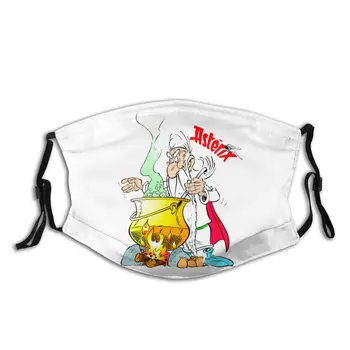 

Asterix And Obelix Mouth Face Mask Printed Panoramix Getafix Asterix Anti Haze Protection Cover Respirator with Filters