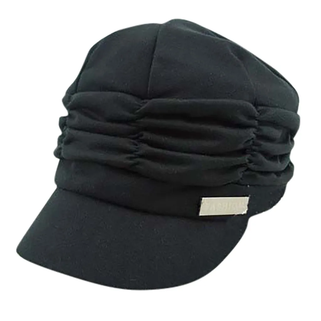 Зимняя женская шапка, дышащий берет, шапка Casquette, уличная, повседневная, Boina Masculina, винтажная, черная, плоская шапка, шляпы сомбреро, Mujer