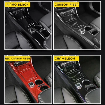 

Car Styling Central Control decoration Sticker For Mercedes Benz CLA C117 GLA X156 Water Cup Storage panel trim auto Accessories