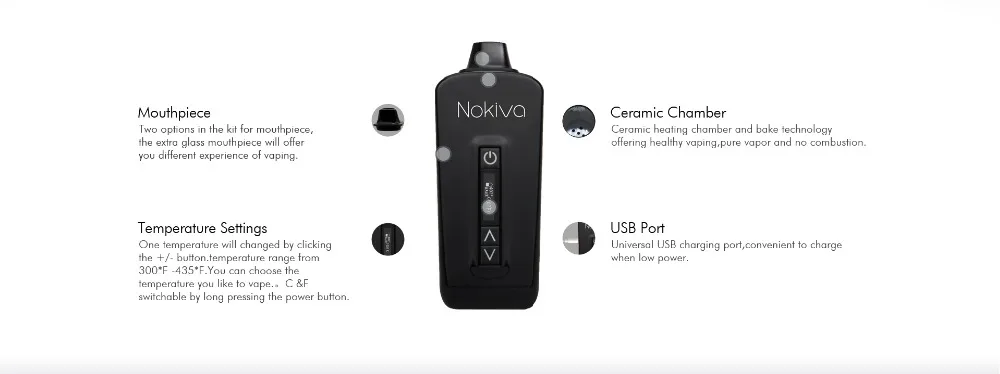 Airistech Herbva Nokiva сухой травяной испаритель 2200 мАч батарея чистый пар керамическая камера травяной испаритель электронная сигарета вейпер комплект