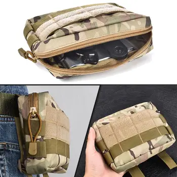 

Military EDC Molle Pouch Mesh Tools Accessory Pouches Waist Magazine Hunting Outdoor Tactical Bags Flashlight Pocket B3S2
