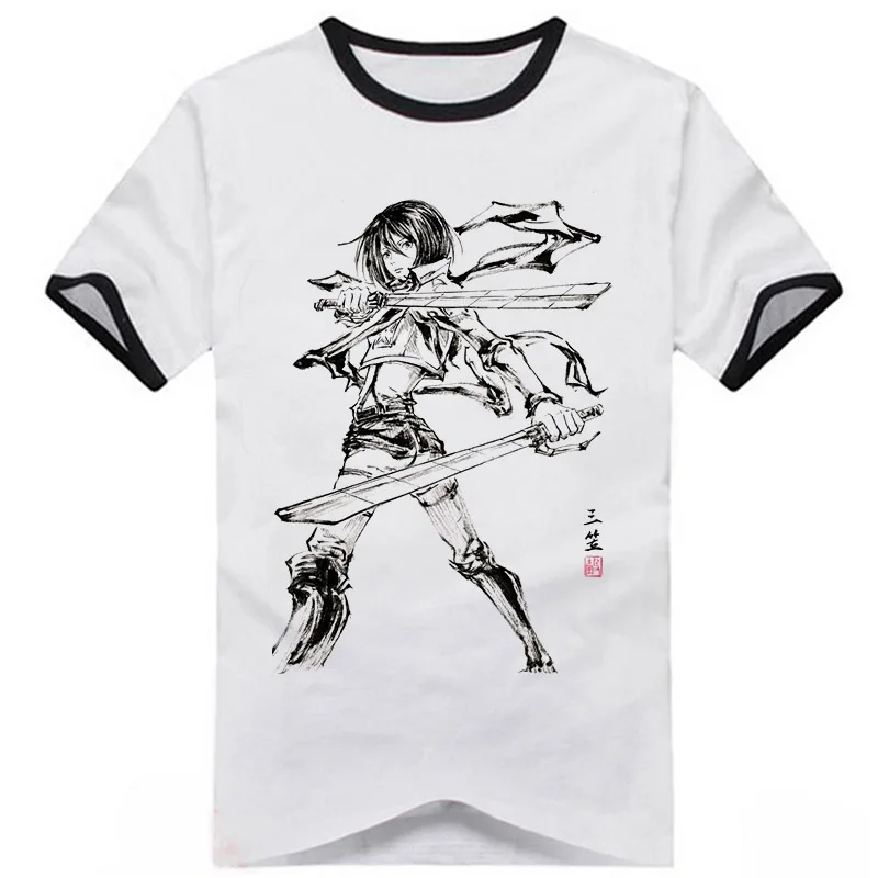 Атака на Титанов Аниме Shingeki no Kyojin eren Levi · Акерман японские Мужские Женские футболки герой Косплей Футболка